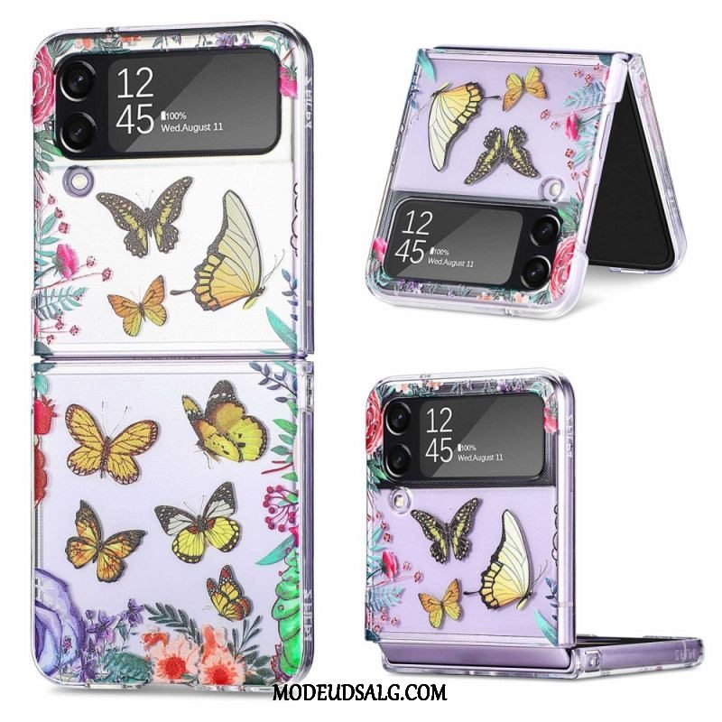 Cover Samsung Galaxy Z Flip 4 Flip Cover Flere Sommerfugle