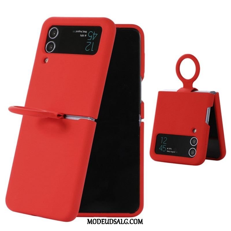 Cover Samsung Galaxy Z Flip 4 Flip Cover Flydende Silikone Med Ring