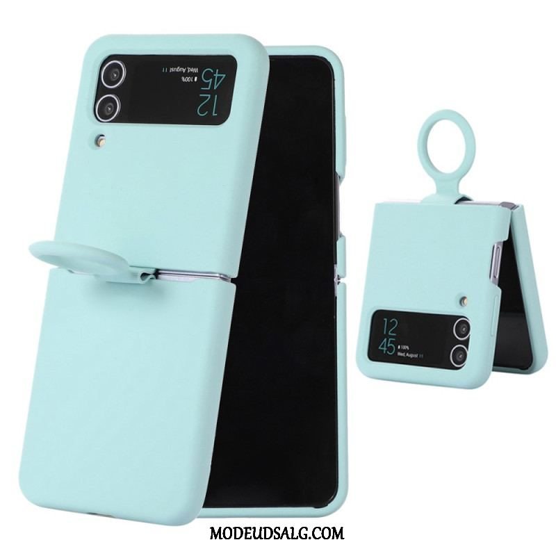 Cover Samsung Galaxy Z Flip 4 Flip Cover Flydende Silikone Med Ring