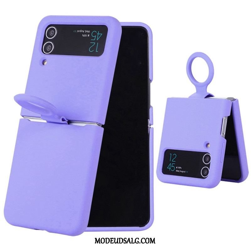 Cover Samsung Galaxy Z Flip 4 Flip Cover Flydende Silikone Med Ring