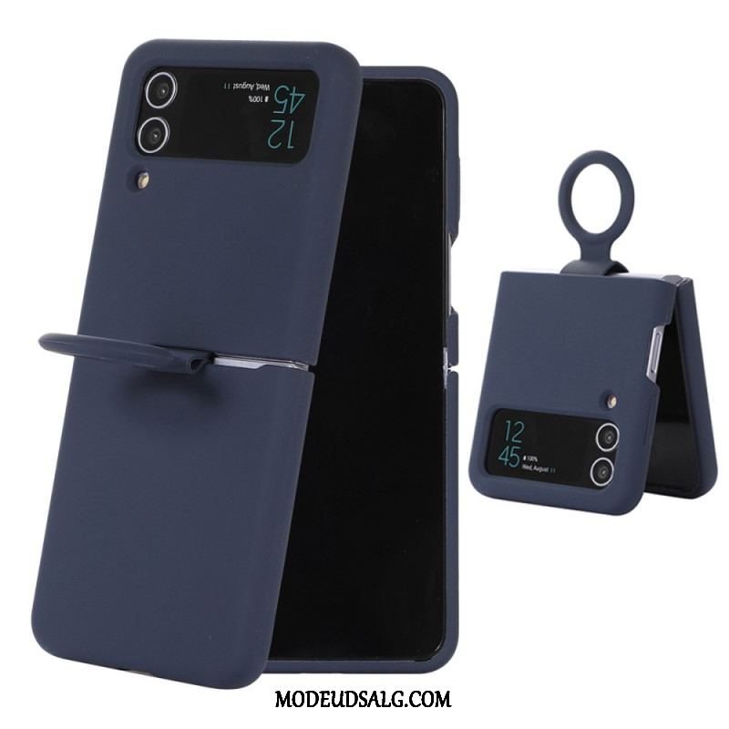 Cover Samsung Galaxy Z Flip 4 Flip Cover Flydende Silikone Med Ring