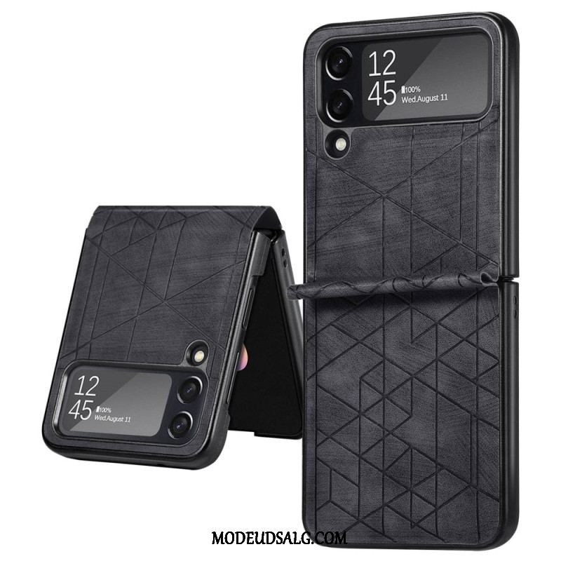 Cover Samsung Galaxy Z Flip 4 Flip Cover Geometriske Linier