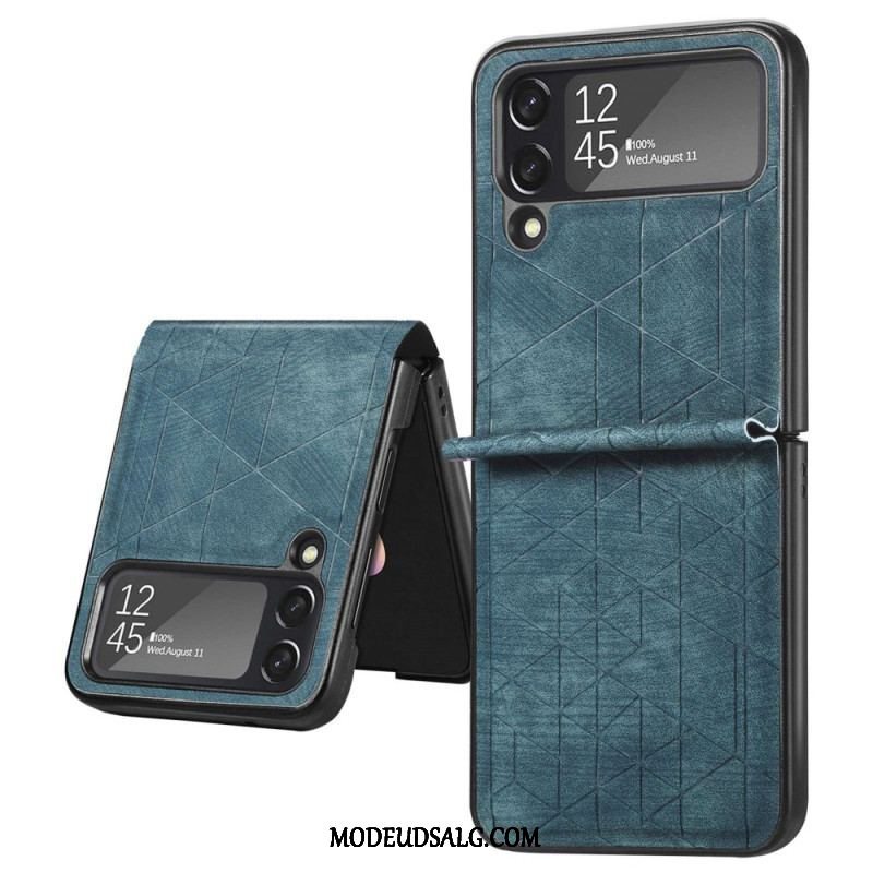 Cover Samsung Galaxy Z Flip 4 Flip Cover Geometriske Linier