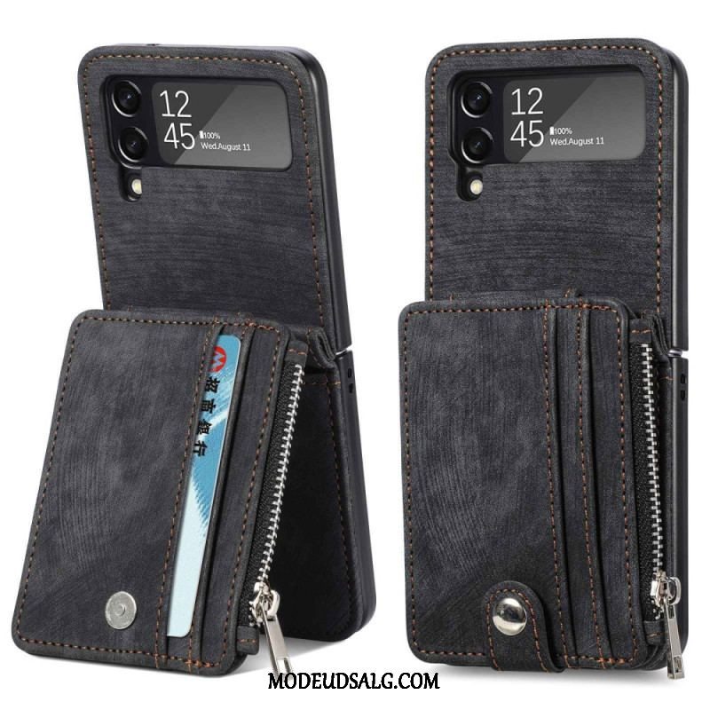 Cover Samsung Galaxy Z Flip 4 Flip Cover Kortholder / Møntpung