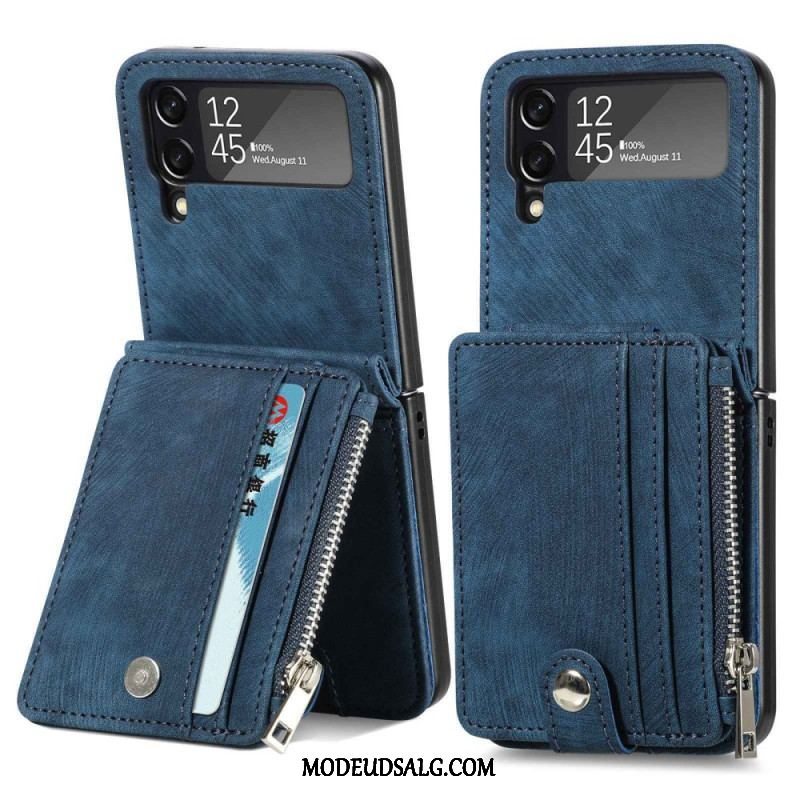 Cover Samsung Galaxy Z Flip 4 Flip Cover Kortholder / Møntpung