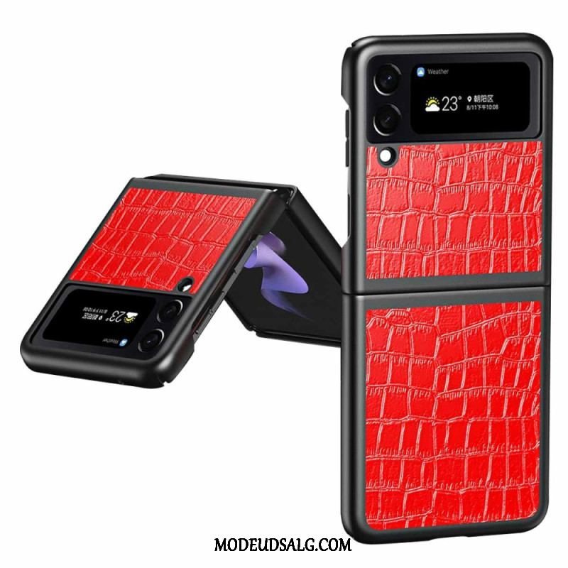 Cover Samsung Galaxy Z Flip 4 Flip Cover Krokodillehudstil