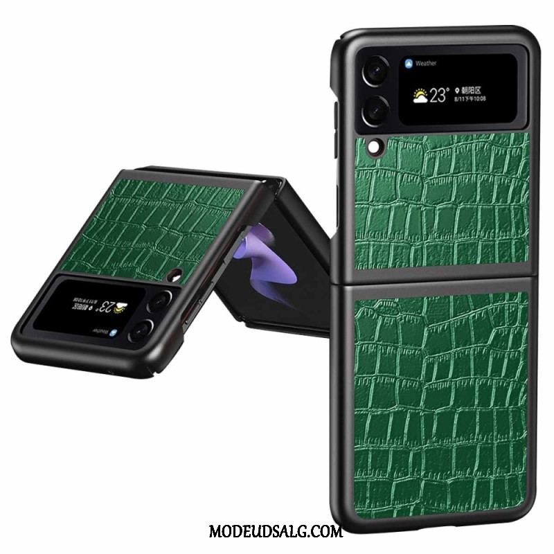 Cover Samsung Galaxy Z Flip 4 Flip Cover Krokodillehudstil