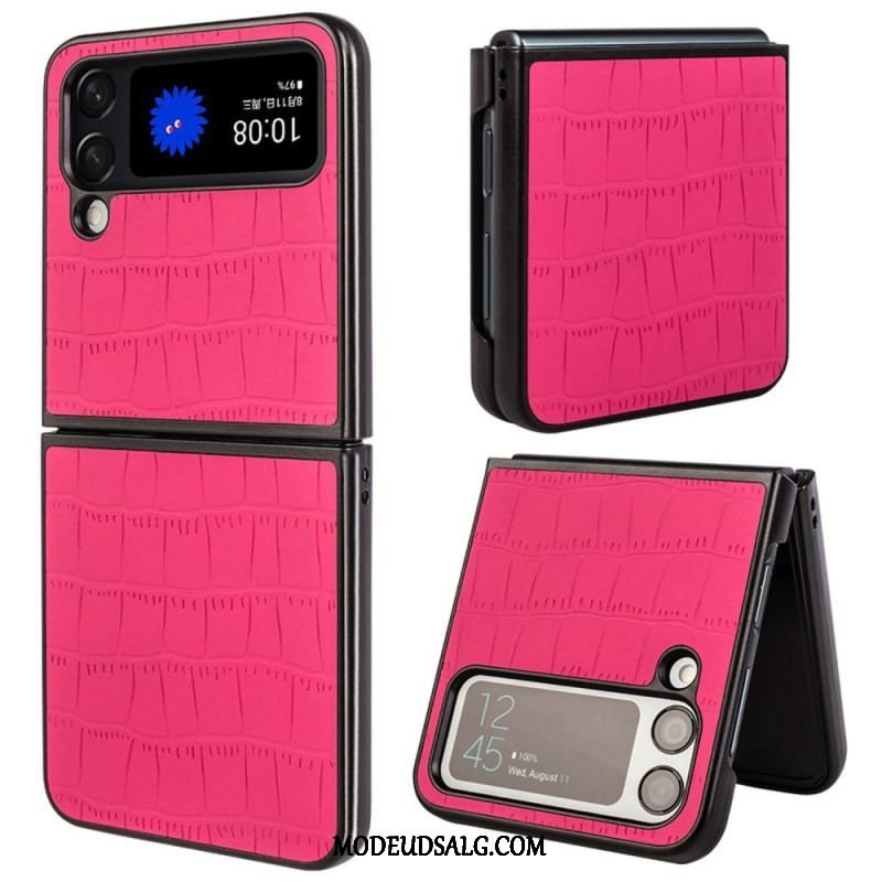 Cover Samsung Galaxy Z Flip 4 Flip Cover Krokodillehudstil