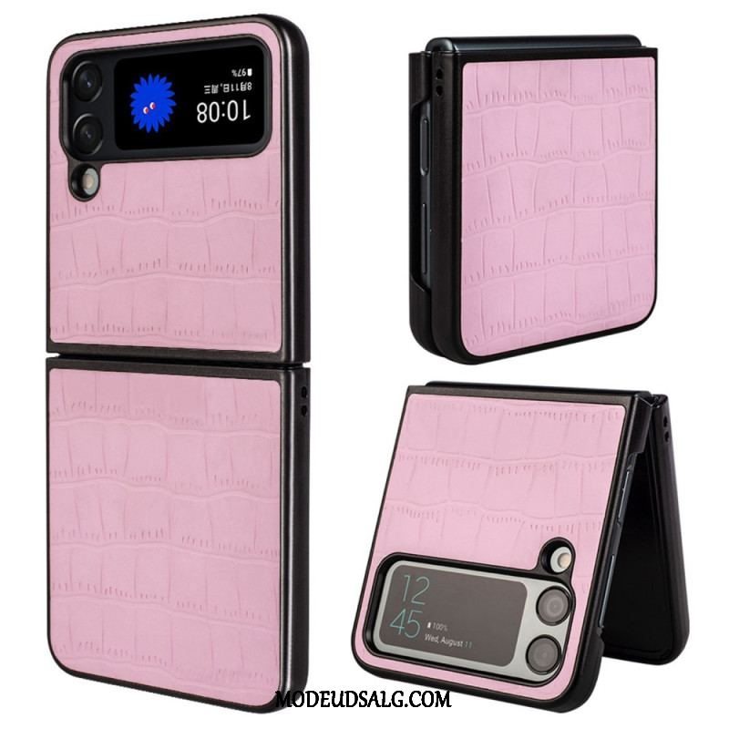 Cover Samsung Galaxy Z Flip 4 Flip Cover Krokodillehudstil