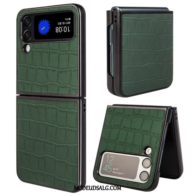 Cover Samsung Galaxy Z Flip 4 Flip Cover Krokodillehudstil