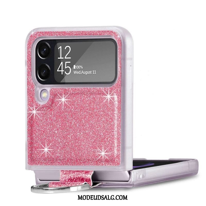 Cover Samsung Galaxy Z Flip 4 Flip Cover Pailletter Og Ring