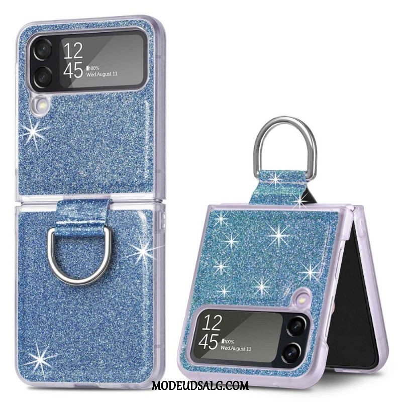 Cover Samsung Galaxy Z Flip 4 Flip Cover Pailletter Og Ring