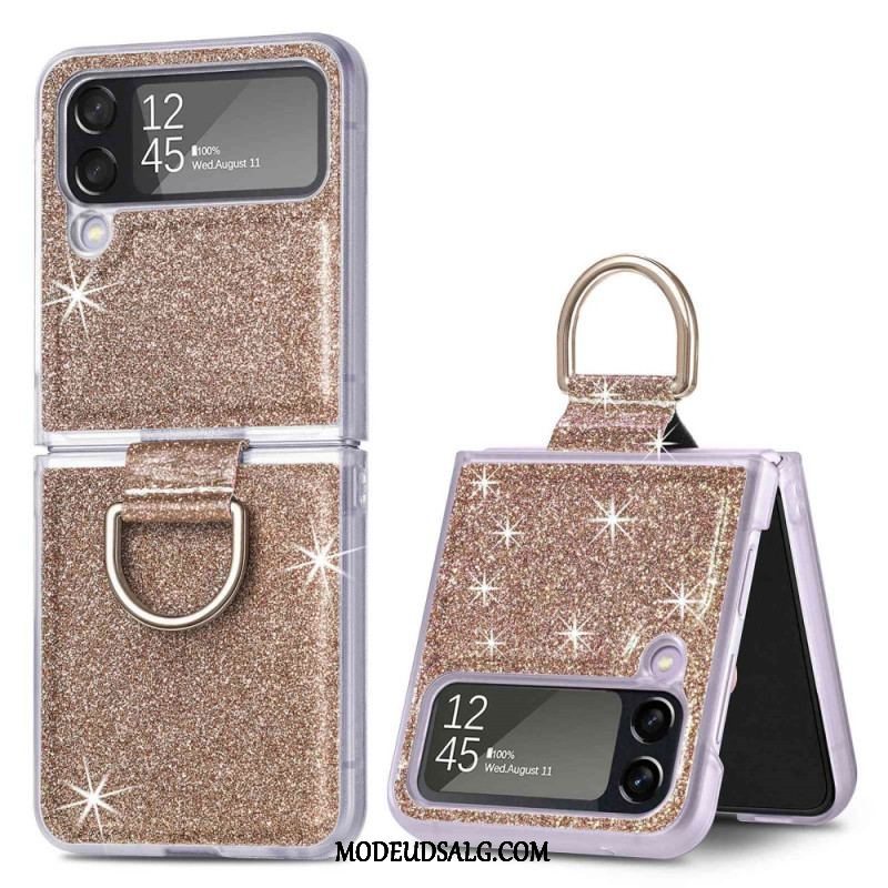 Cover Samsung Galaxy Z Flip 4 Flip Cover Pailletter Og Ring