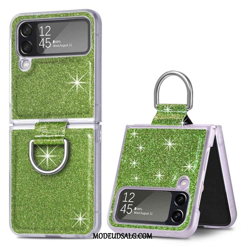 Cover Samsung Galaxy Z Flip 4 Flip Cover Pailletter Og Ring