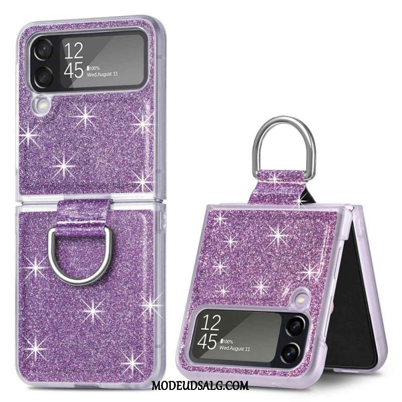 Cover Samsung Galaxy Z Flip 4 Flip Cover Pailletter Og Ring