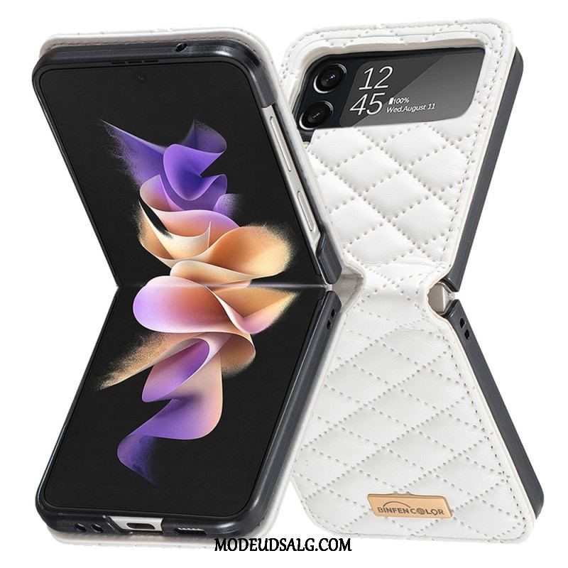 Cover Samsung Galaxy Z Flip 4 Flip Cover Quiltet Binfen Farve