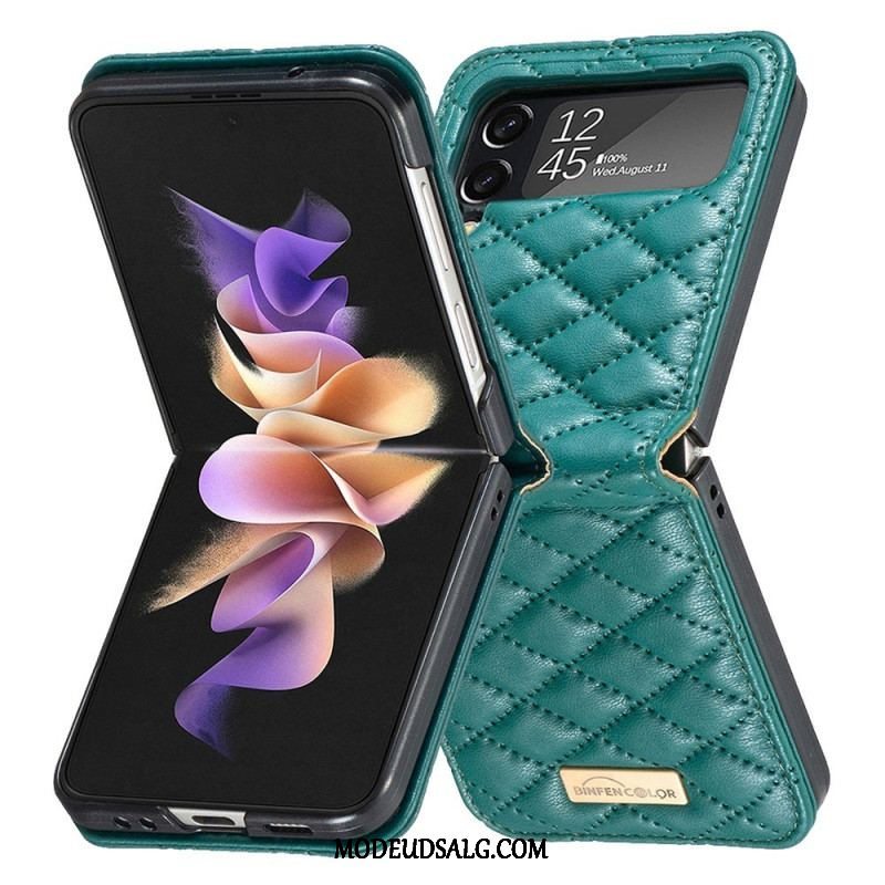 Cover Samsung Galaxy Z Flip 4 Flip Cover Quiltet Binfen Farve