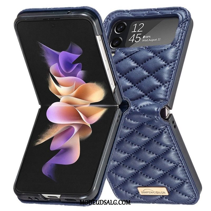 Cover Samsung Galaxy Z Flip 4 Flip Cover Quiltet Binfen Farve