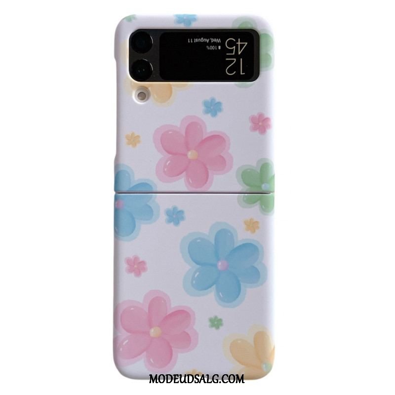 Cover Samsung Galaxy Z Flip 4 Flip Cover Smukke Blomster