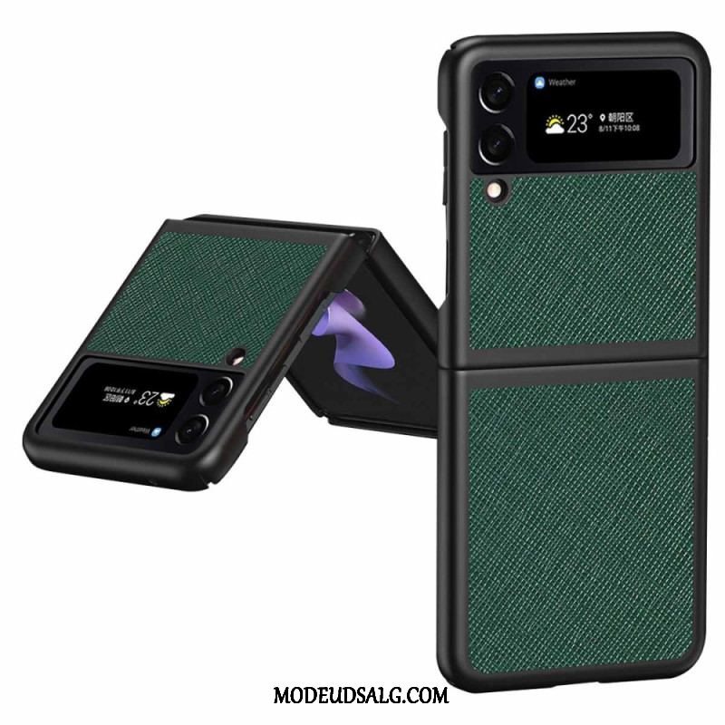 Cover Samsung Galaxy Z Flip 4 Flip Cover Tekstureret Læderstil