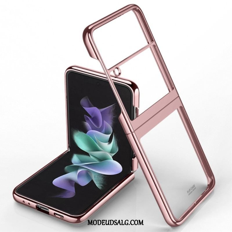 Cover Samsung Galaxy Z Flip 4 Flip Cover Transparent Kontur Metallisk