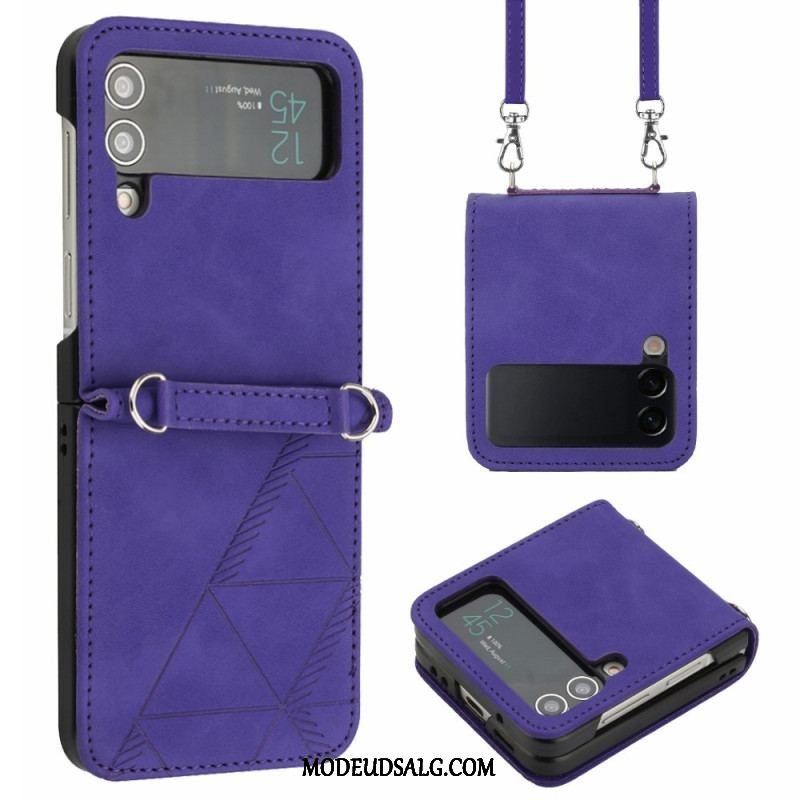 Cover Samsung Galaxy Z Flip 4 Flip Cover Trekanter Med Skulderrem