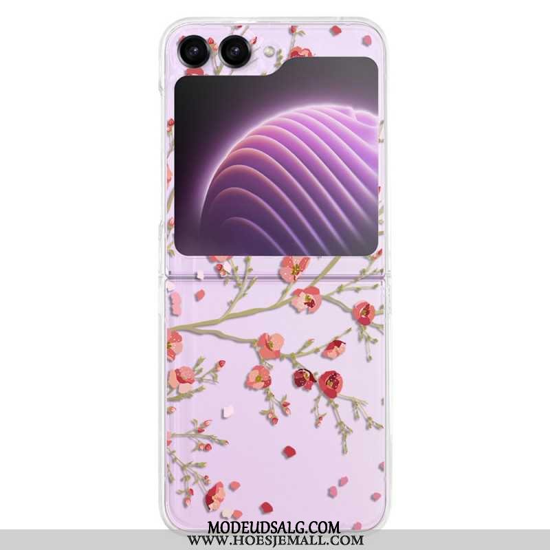 Cover Samsung Galaxy Z Flip 5 Gennemsigtig Blomstret