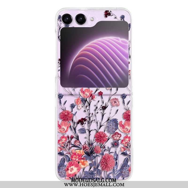 Cover Samsung Galaxy Z Flip 5 Gennemsigtig Blomstret