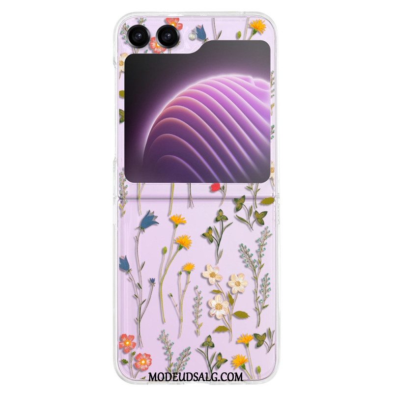 Cover Samsung Galaxy Z Flip 5 Gennemsigtige Fleuretter