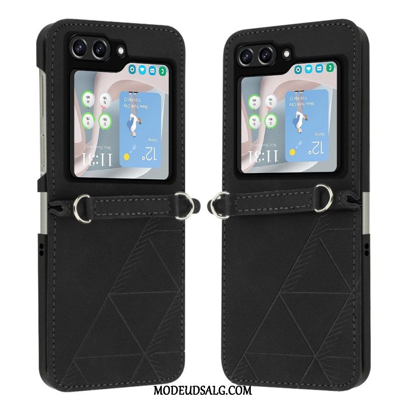 Cover Samsung Galaxy Z Flip 5 Kunstlædertrekanter