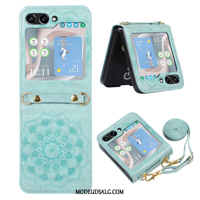 Cover Samsung Galaxy Z Flip 5 Mandala Med Skulderrem