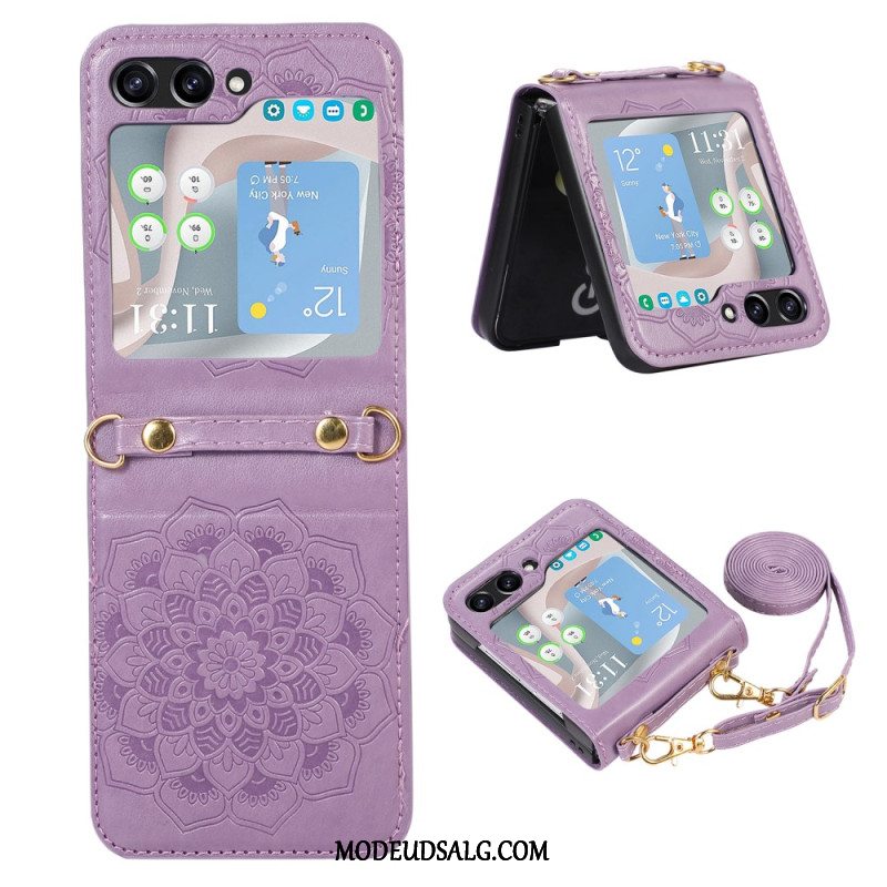 Cover Samsung Galaxy Z Flip 5 Mandala Med Skulderrem