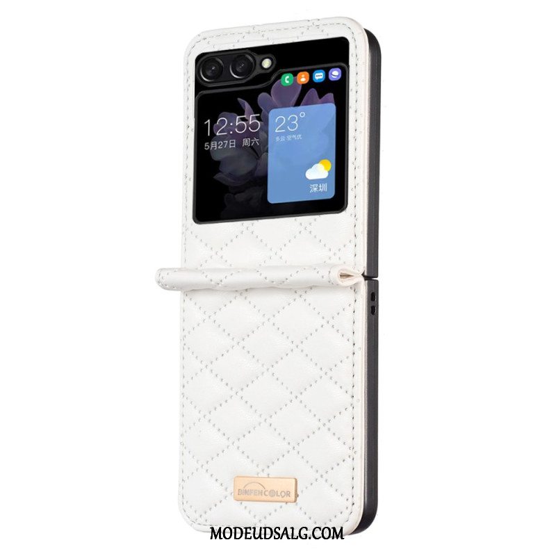 Cover Samsung Galaxy Z Flip 5 Quiltet Stil Binfen Farve