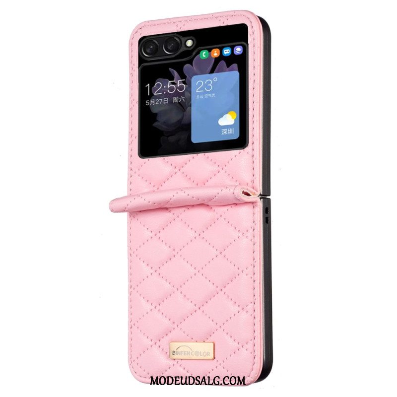 Cover Samsung Galaxy Z Flip 5 Quiltet Stil Binfen Farve