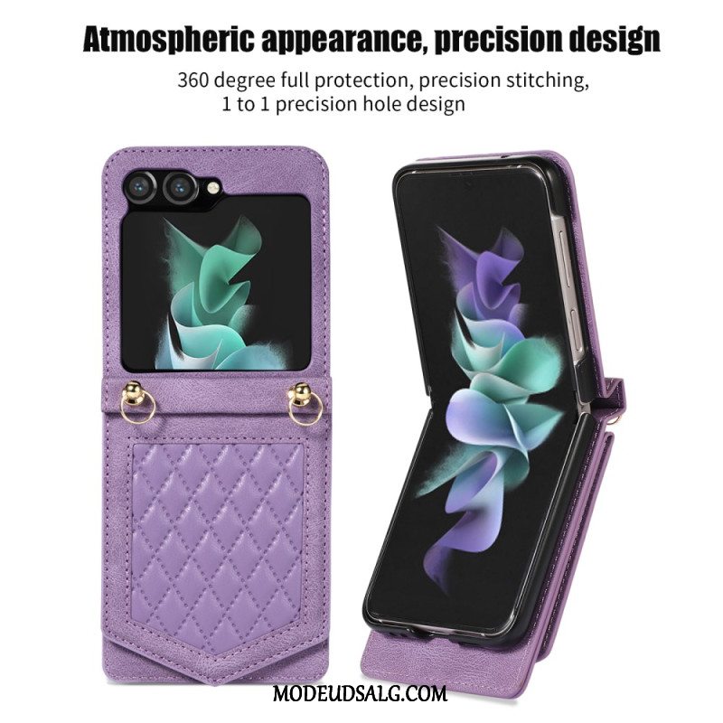 Cover Samsung Galaxy Z Flip 5 Spejlkortholder Og Skulderrem