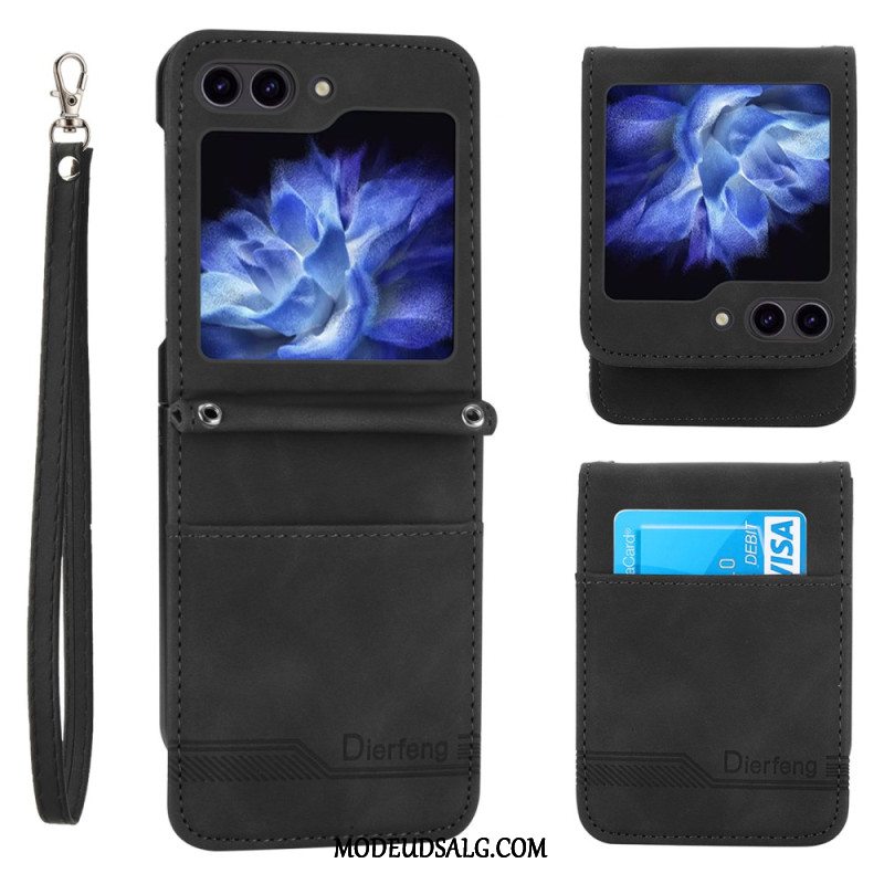 Cover Samsung Galaxy Z Flip 6 Telefon Etui Dierfeng Kortholder