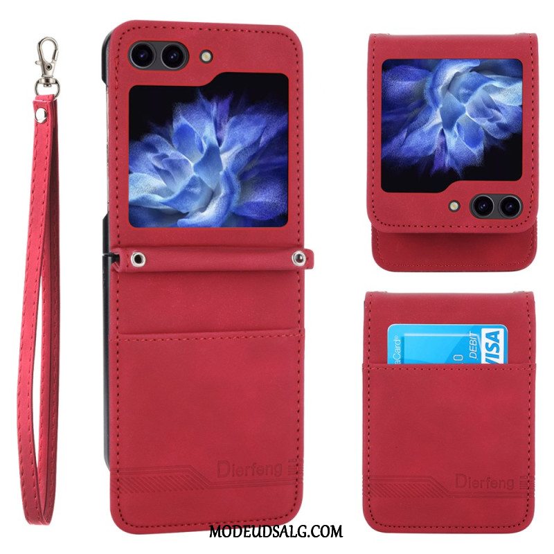 Cover Samsung Galaxy Z Flip 6 Telefon Etui Dierfeng Kortholder