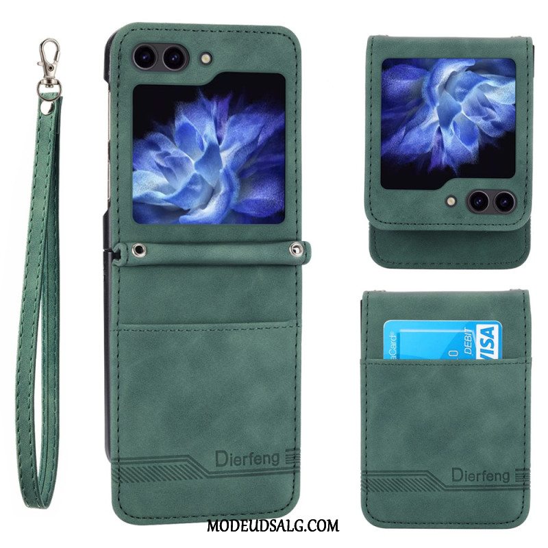 Cover Samsung Galaxy Z Flip 6 Telefon Etui Dierfeng Kortholder