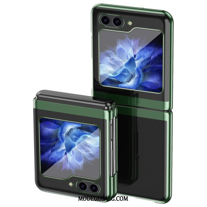 Cover Samsung Galaxy Z Flip 6 Telefon Etui Transparent Design Og Metaleffekt