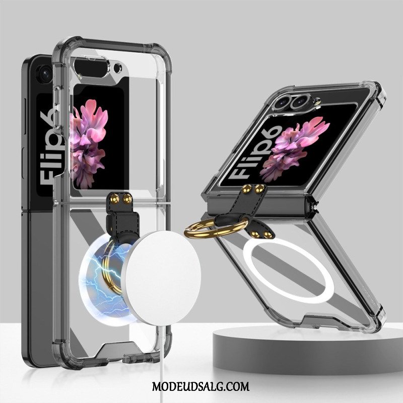 Cover Samsung Galaxy Z Flip 6 Transparent Ring-holder Kompatibel Magsafe Gkk