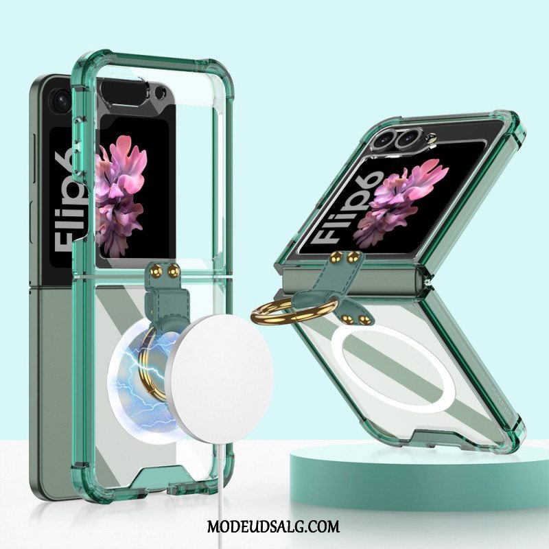 Cover Samsung Galaxy Z Flip 6 Transparent Ring-holder Kompatibel Magsafe Gkk