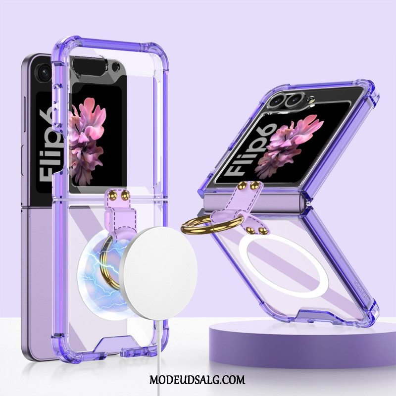 Cover Samsung Galaxy Z Flip 6 Transparent Ring-holder Kompatibel Magsafe Gkk