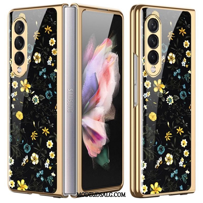 Cover Samsung Galaxy Z Fold 3 5G Blomstret Hærdet Glas