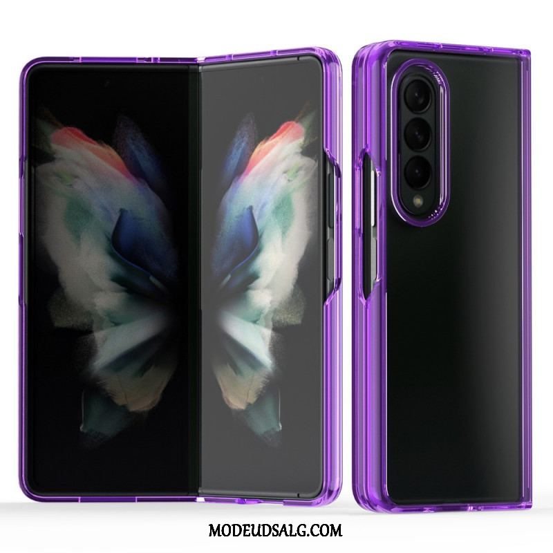 Cover Samsung Galaxy Z Fold 3 5G Gennemsigtige Farvede Kanter