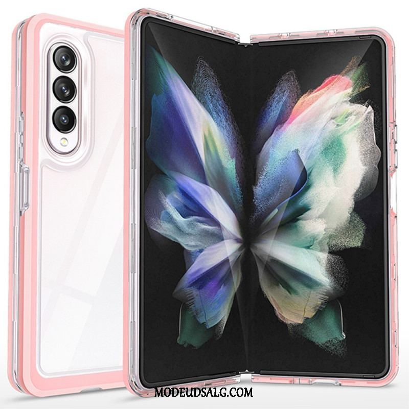 Cover Samsung Galaxy Z Fold 3 5G Gennemsigtige Hybridfarvede Kanter