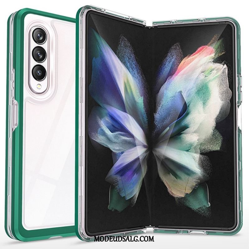 Cover Samsung Galaxy Z Fold 3 5G Gennemsigtige Hybridfarvede Kanter