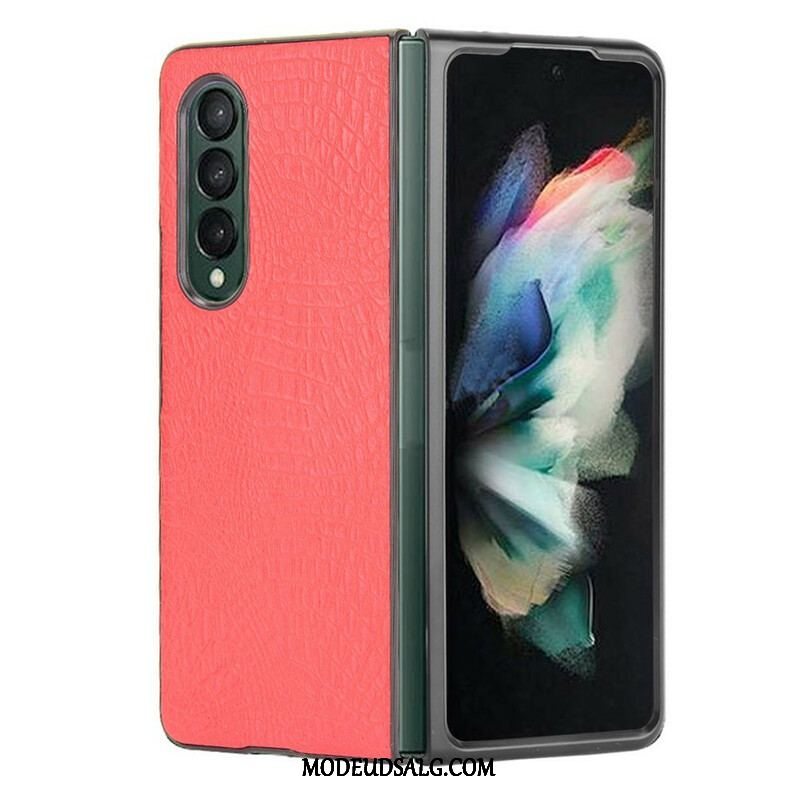 Cover Samsung Galaxy Z Fold 3 5G Imiteret Krokodille Læder