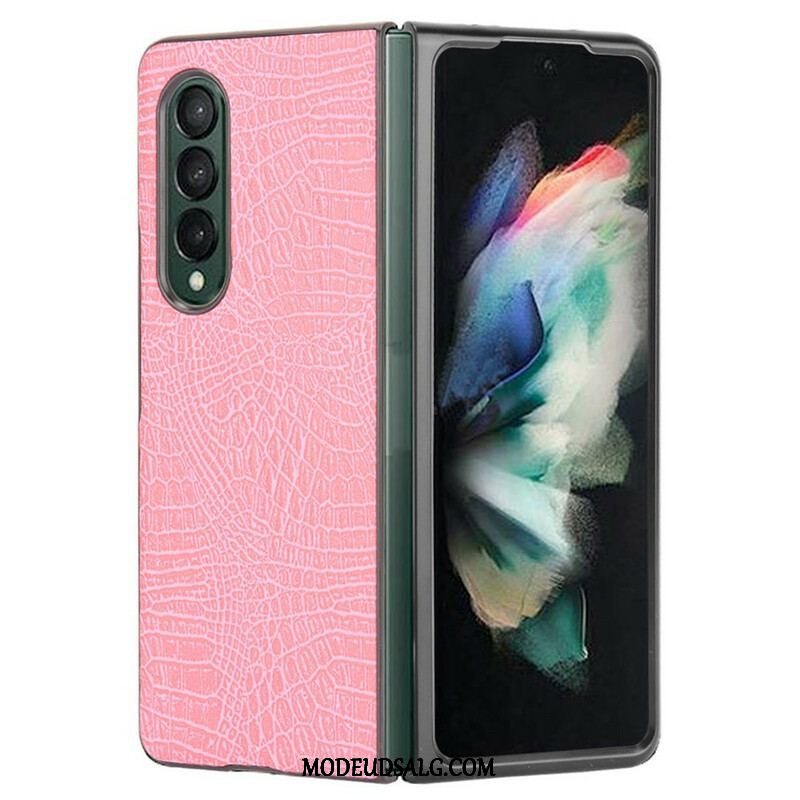 Cover Samsung Galaxy Z Fold 3 5G Imiteret Krokodille Læder