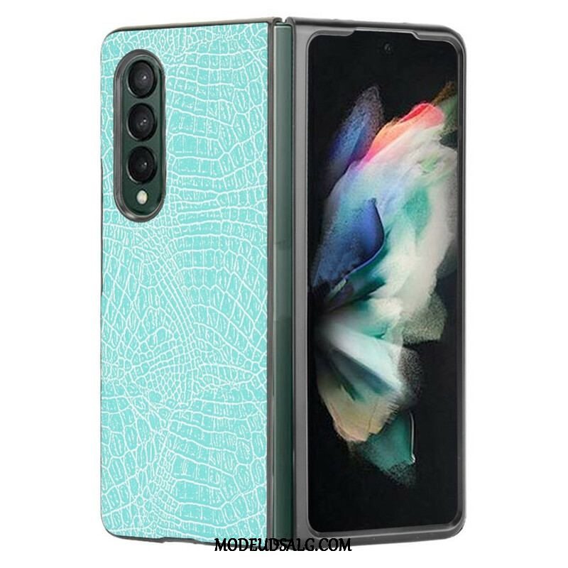 Cover Samsung Galaxy Z Fold 3 5G Imiteret Krokodille Læder