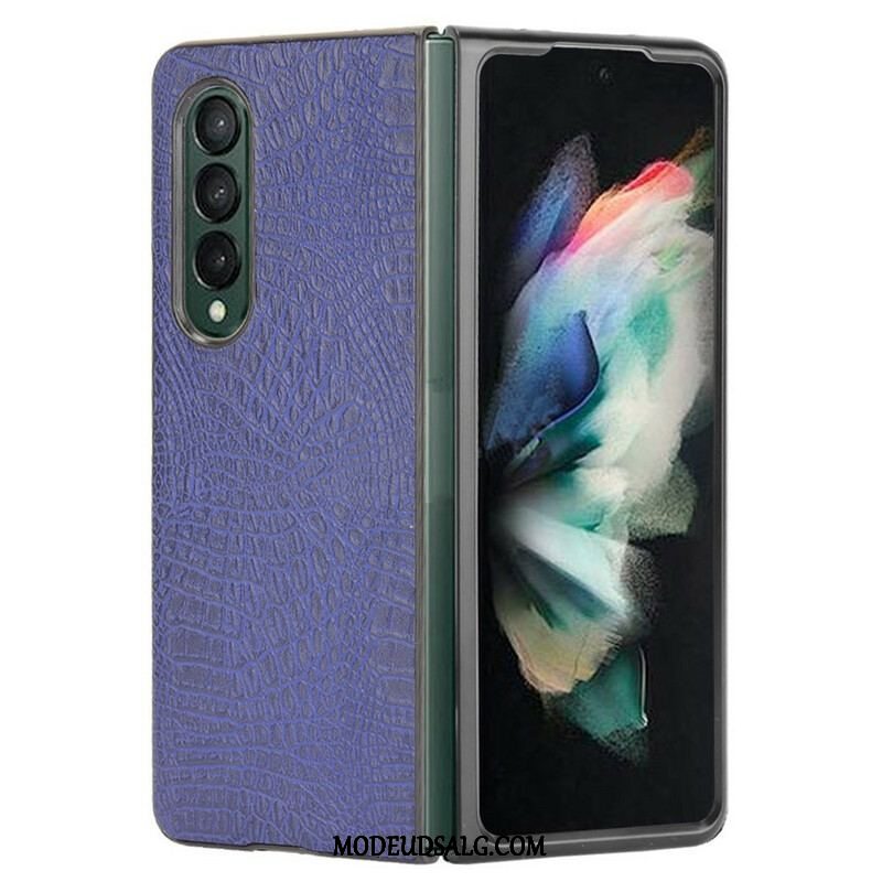 Cover Samsung Galaxy Z Fold 3 5G Imiteret Krokodille Læder